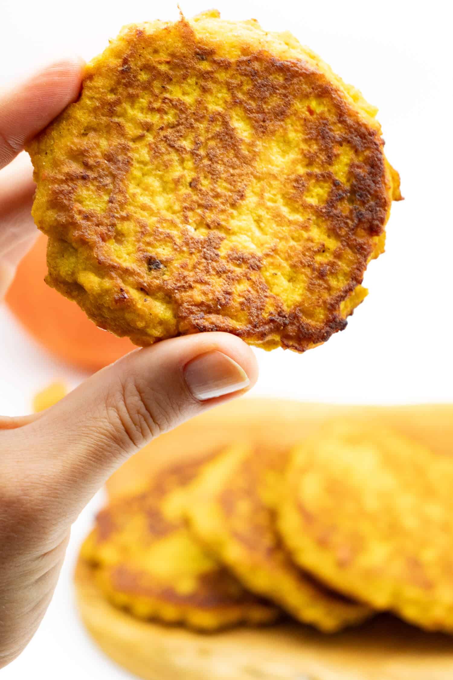 Kürbis Puffer Rezept gesund und Low Carb