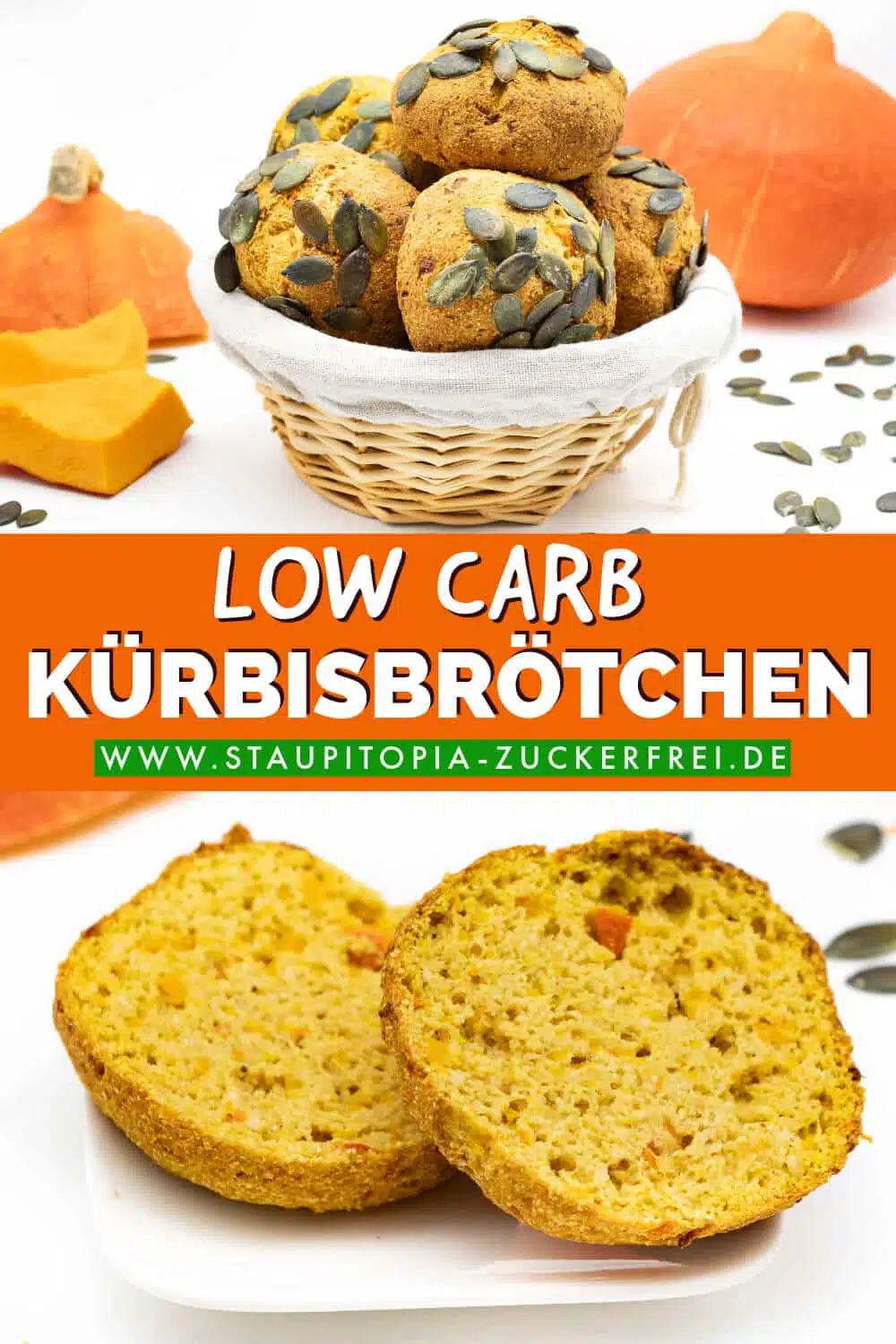 Low Carb Kürbisbrötchen ohne Mehl backen