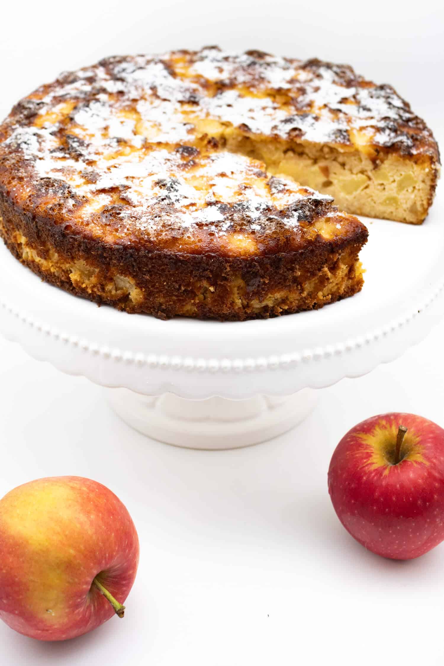 Schneller Apfel Quark Kuchen ohne Zucker