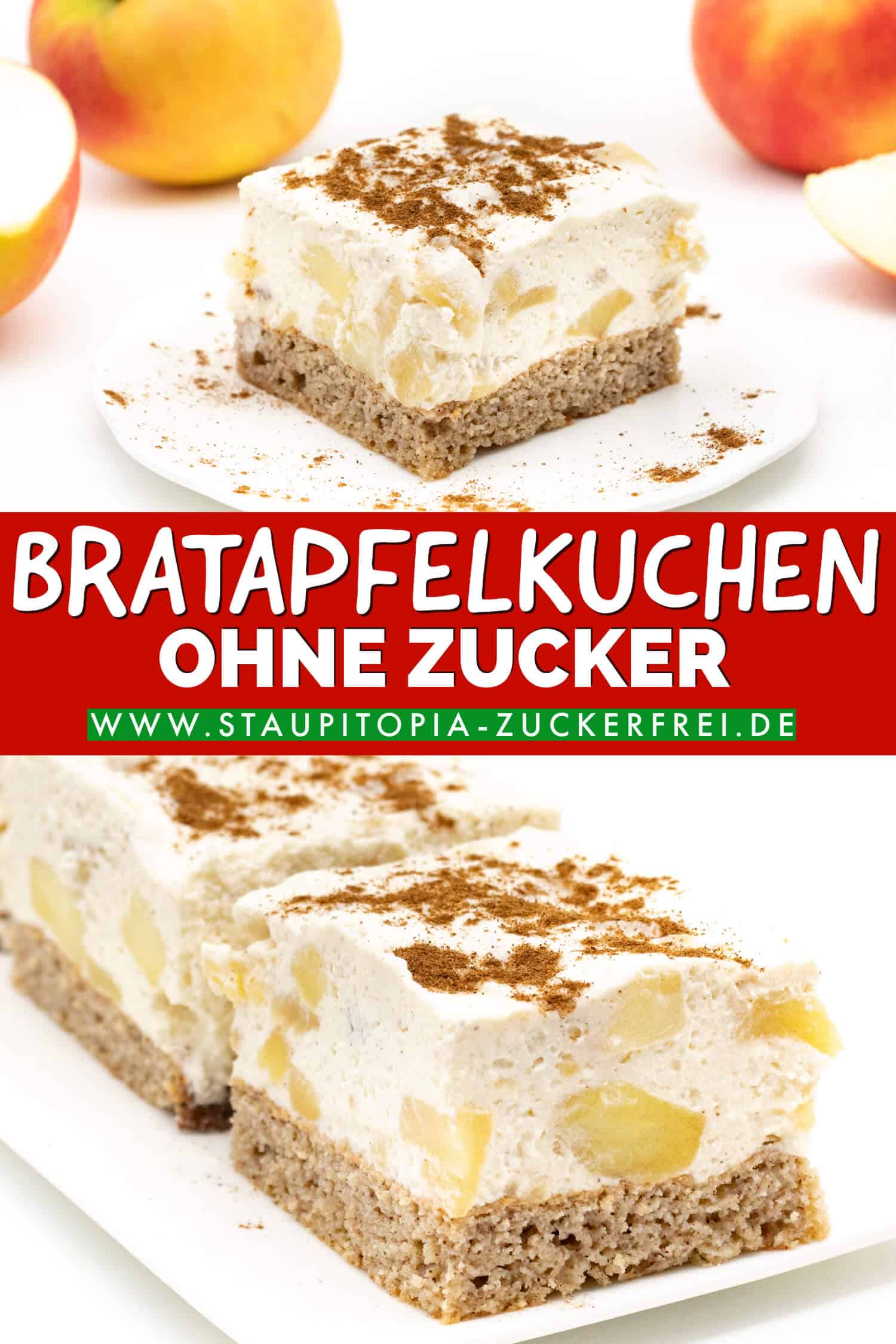 Low Carb Bratapfelkuchen ohne Zucker Rezept