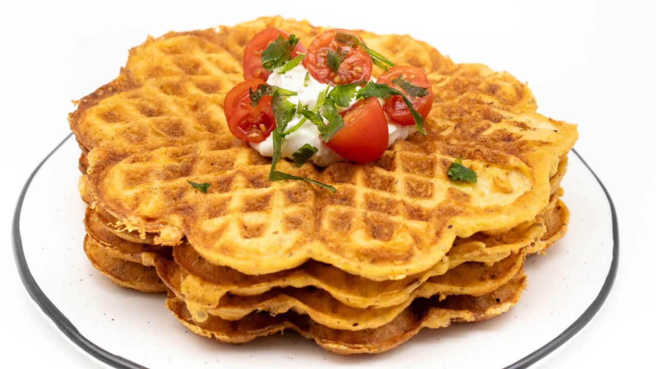 Low Carb Pizzawaffeln Rezept herzhaft