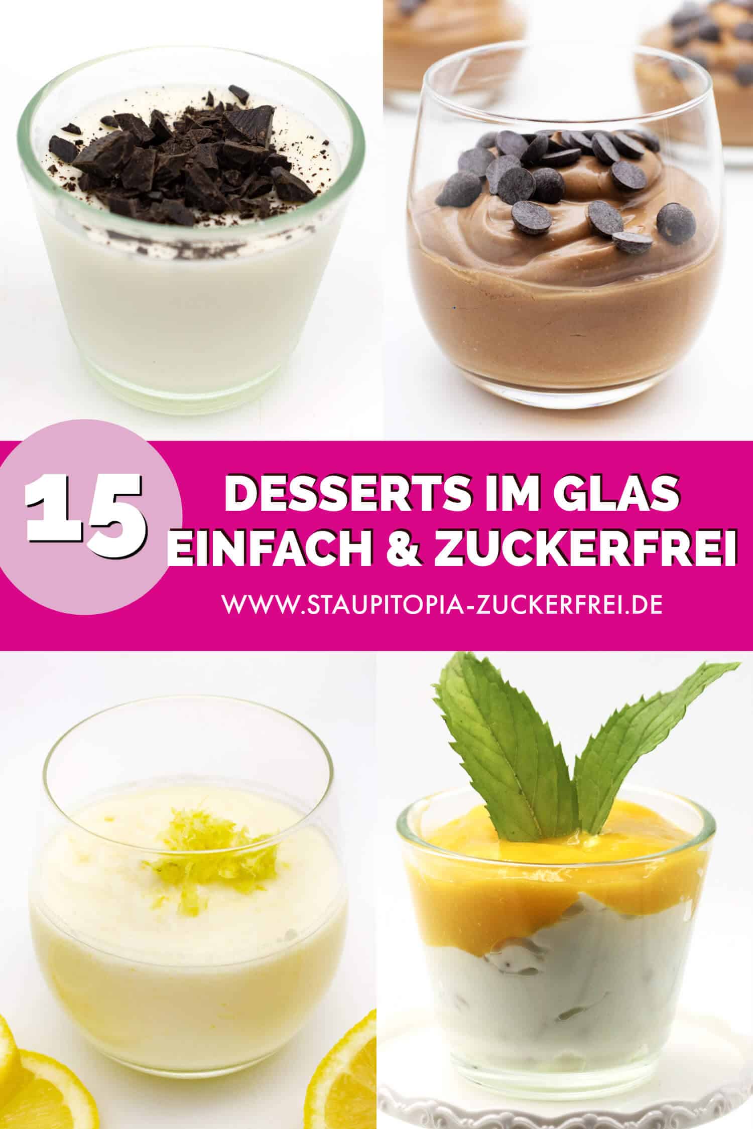 Schnelle Desserts im Glas ohne Zucker selber machen
