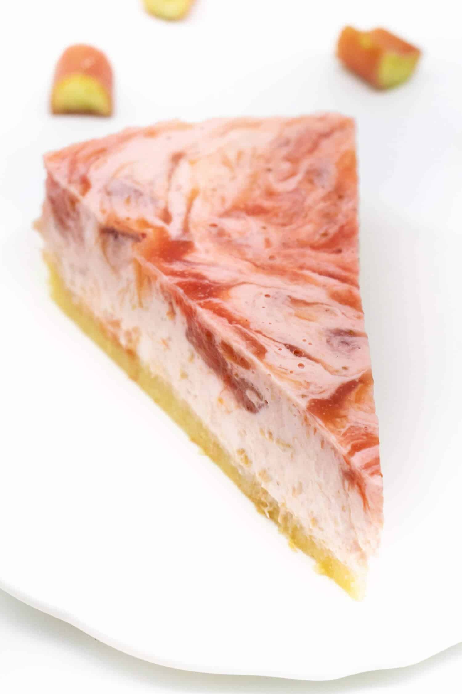 Rhabarber Frischkäse Torte ohne Zucker