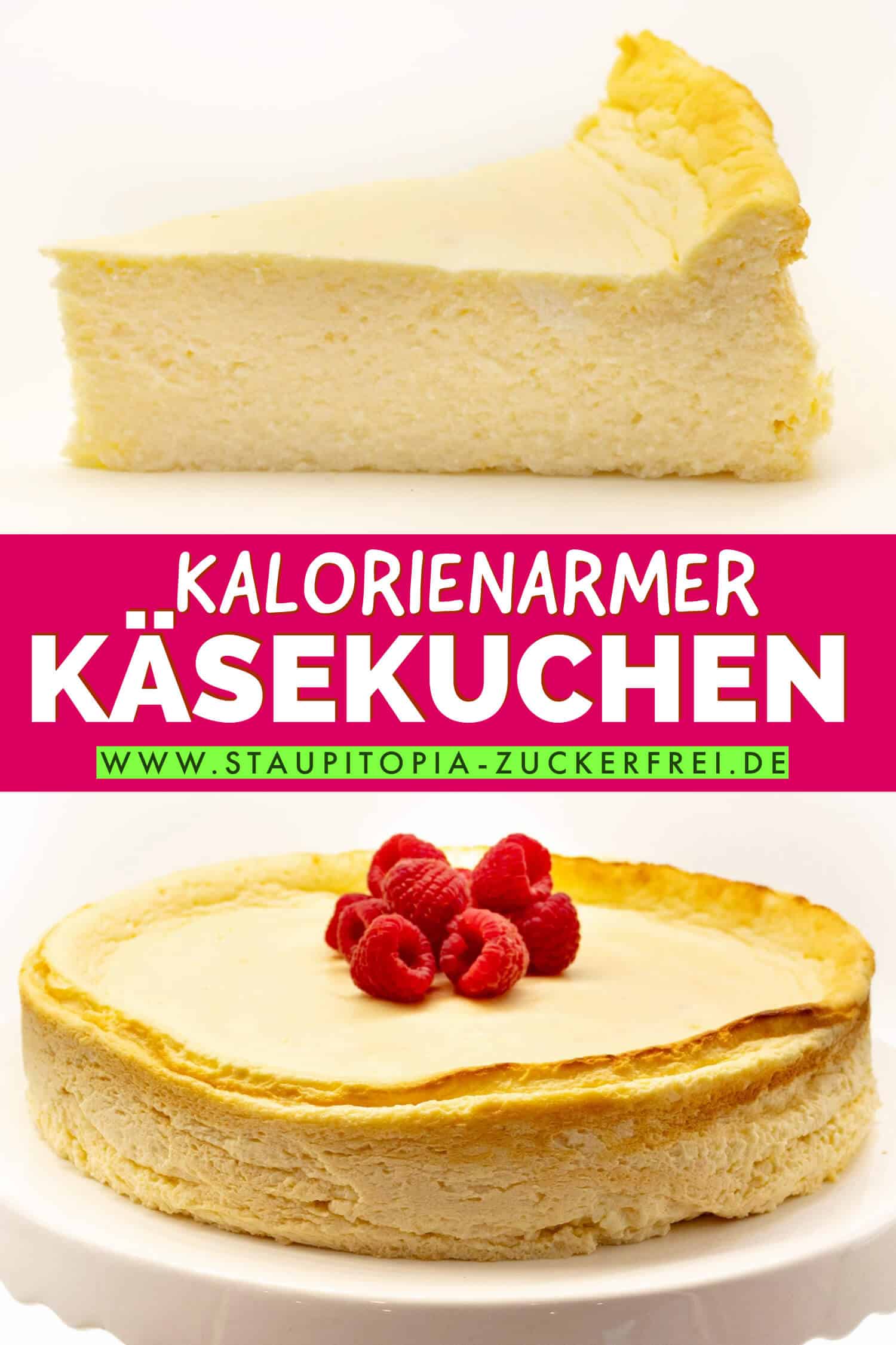 Kalorienarmer Käsekuchen mit Quark Rezept ohne Boden