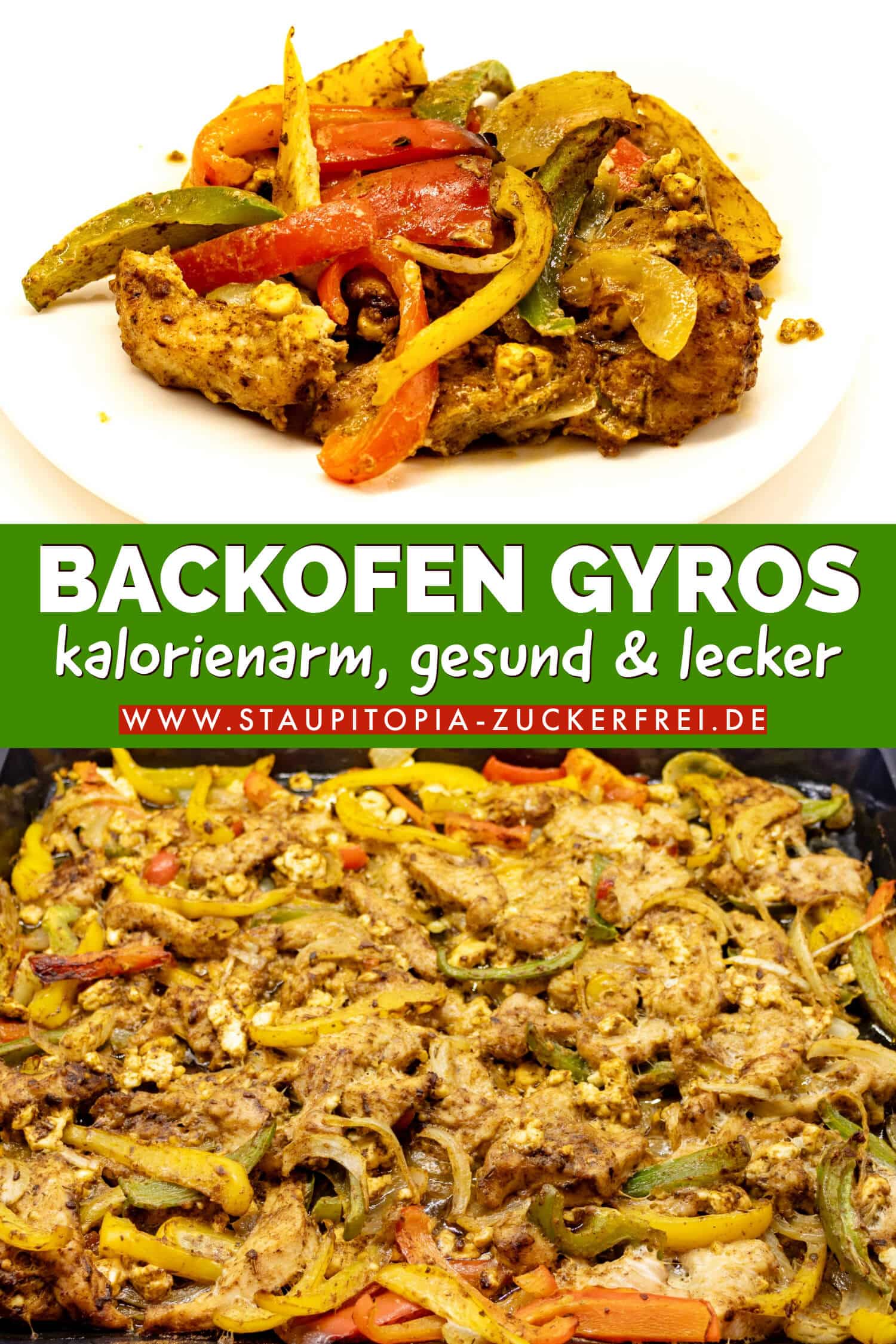 Low Carb Gyros aus dem Backofen - Gericht zum Abnehmen mit wenigen Kalorien