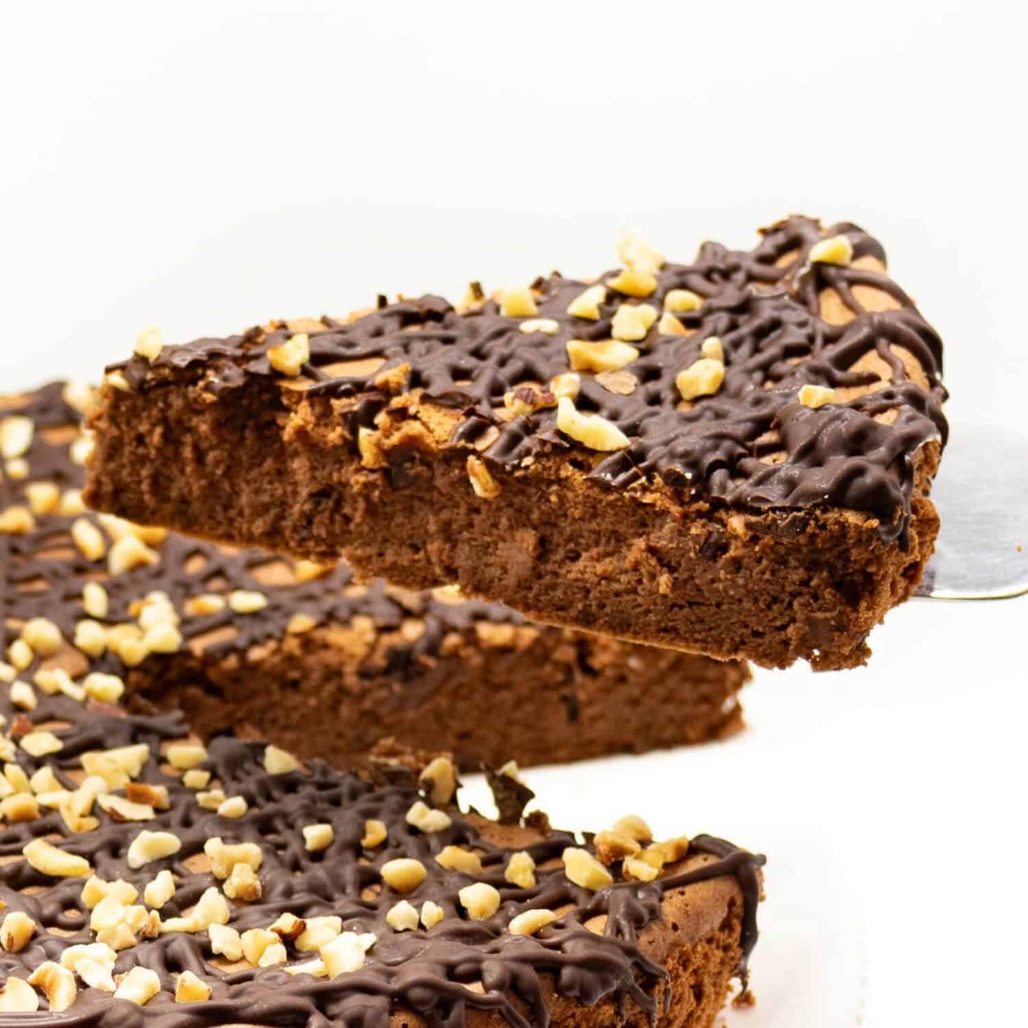 Nougat Kuchen ohne Zucker