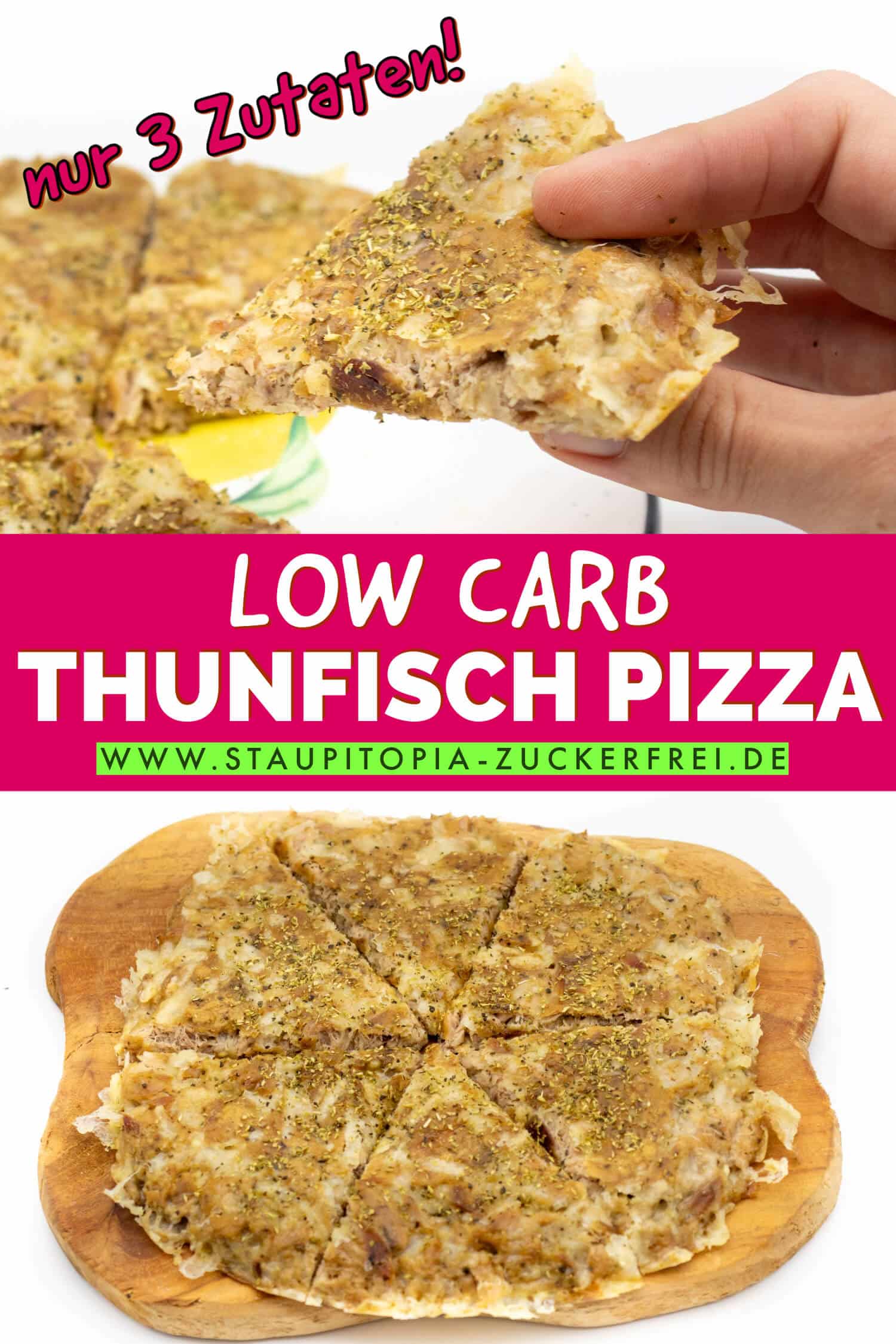 Low Carb Thunfisch Pizza schnell und einfach