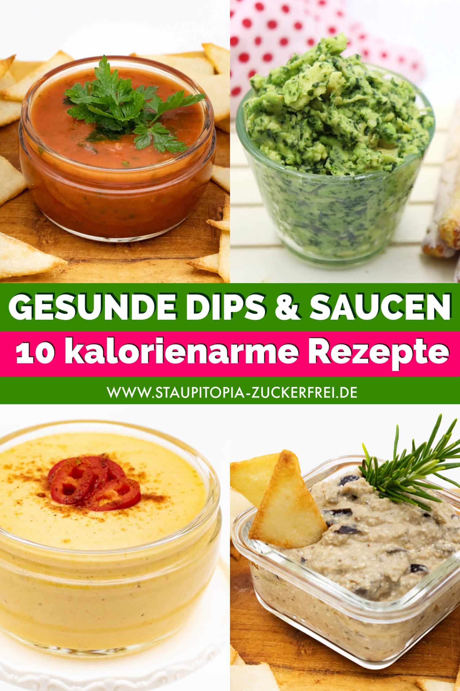 Gesunde Dips Rezepte kalorienarm, ohne Zucker und Low Carb