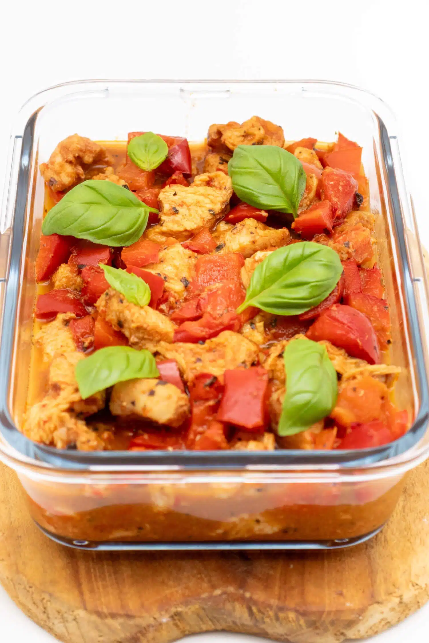 Gesundes Paprika Hähnchen Rezept in Auflaufform