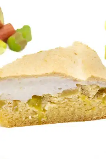 Rhabarberkuchen ohne Zucker mit Baiser