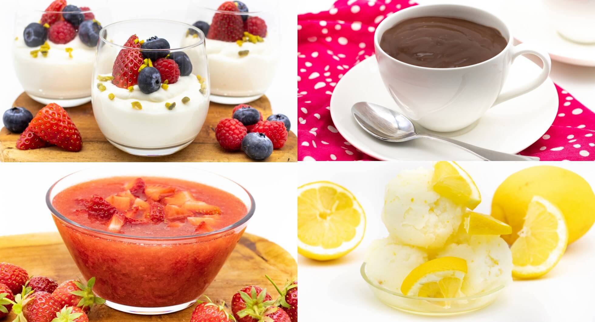 Gesunde Desserts - kalorienarme Rezepte ohne Zucker Low Carb