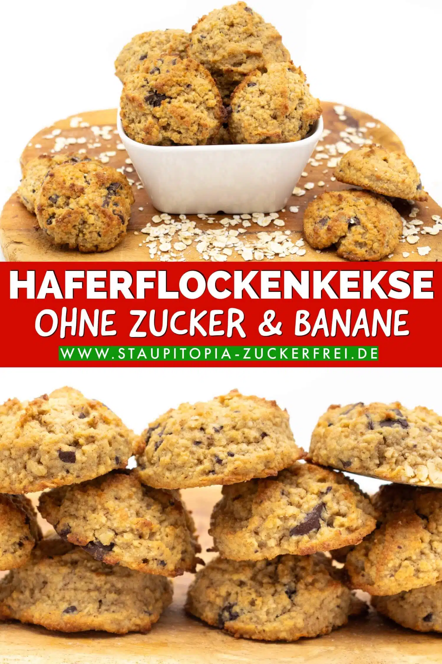 Gesunde Haferflockenkekse ohne Zucker und Banane selber machen