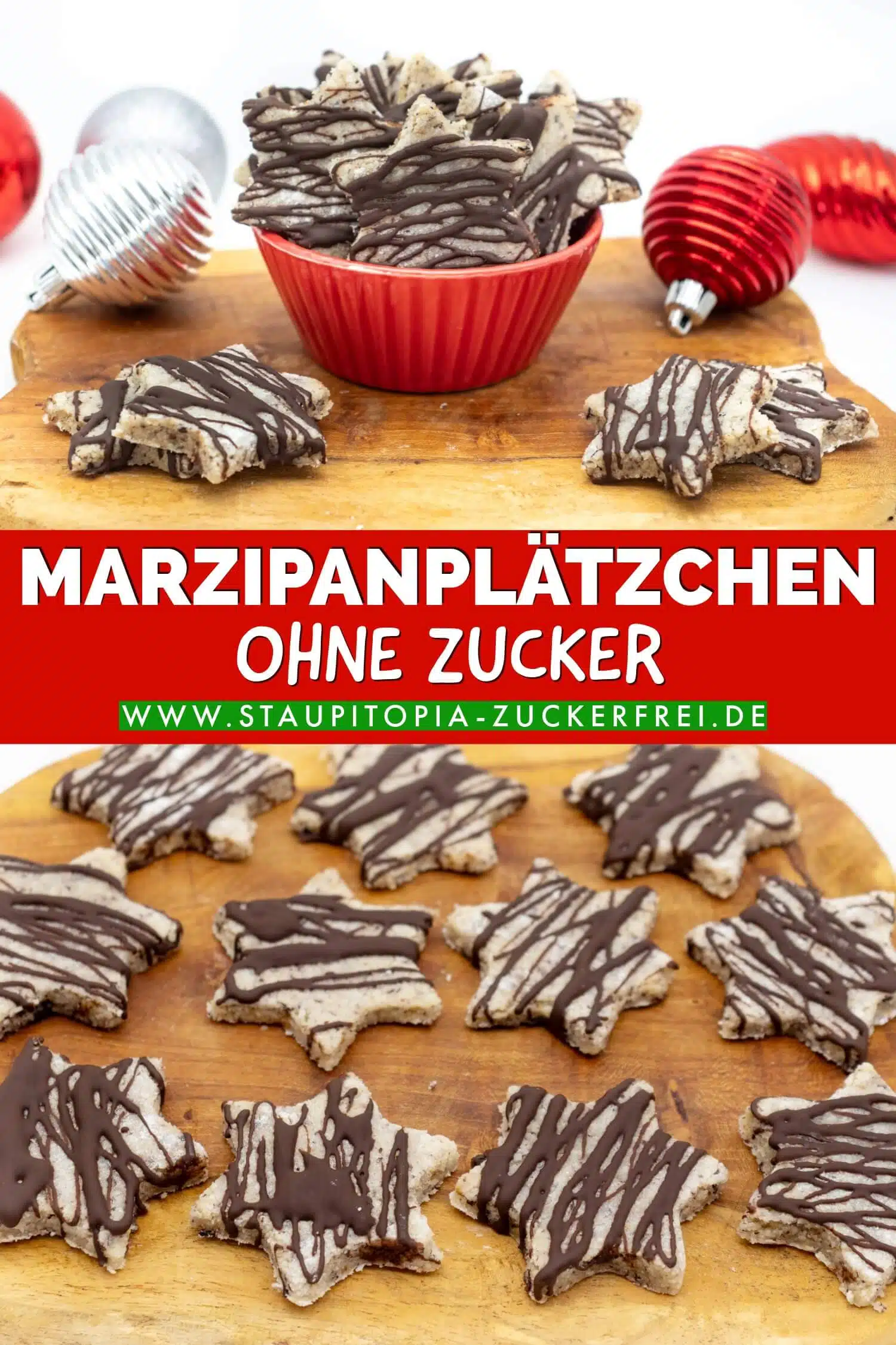 Gesunde Marzipanplätzchen ohne Zucker zum Ausstechen
