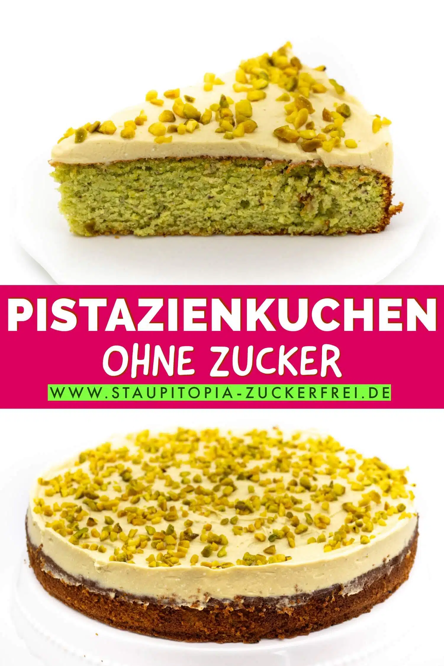 Gesunder Pistazienkuchen ohne Zucker und Mehl Rezept