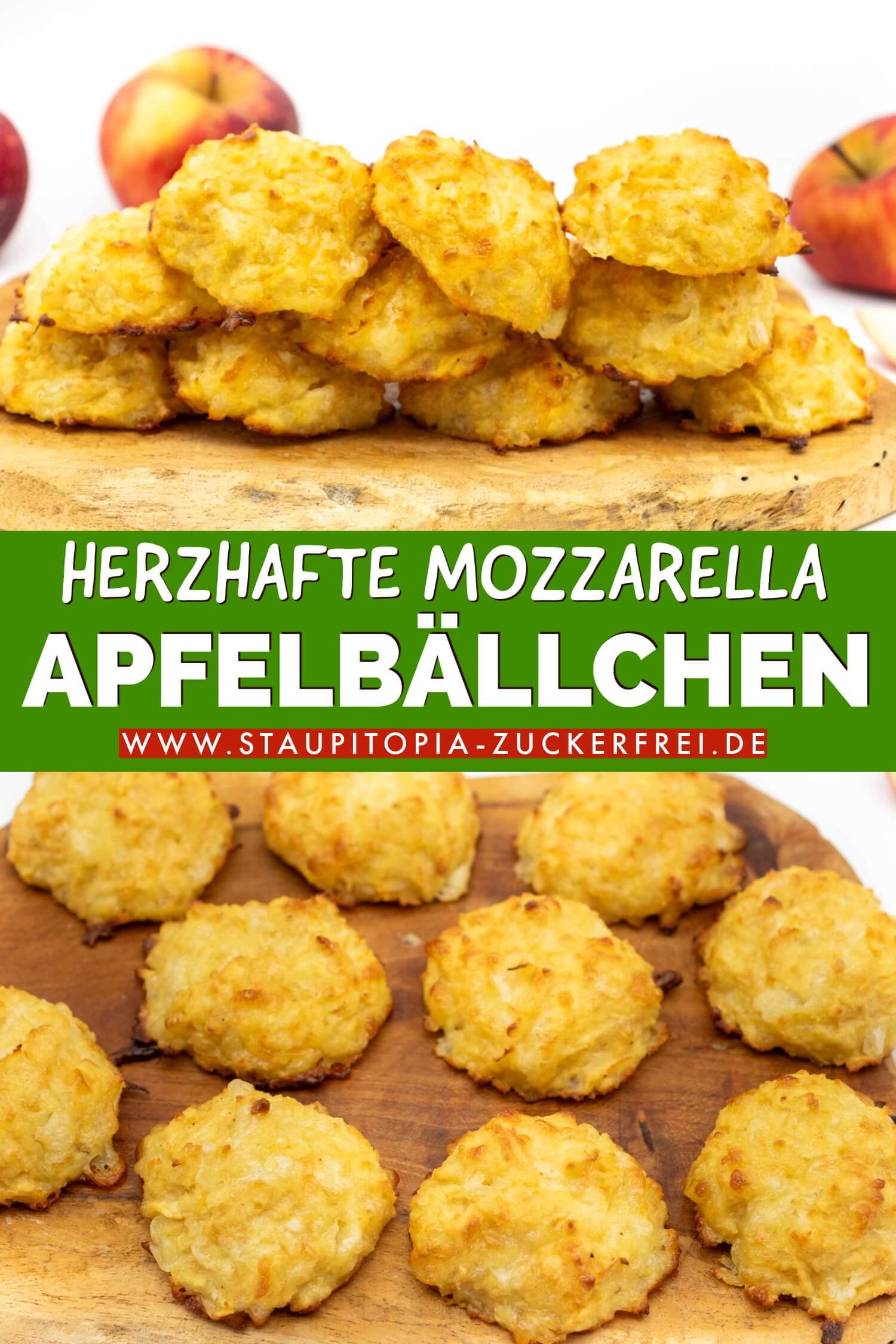 Herzhafte Mozzarella Apfelbällchen Rezept Low Carb