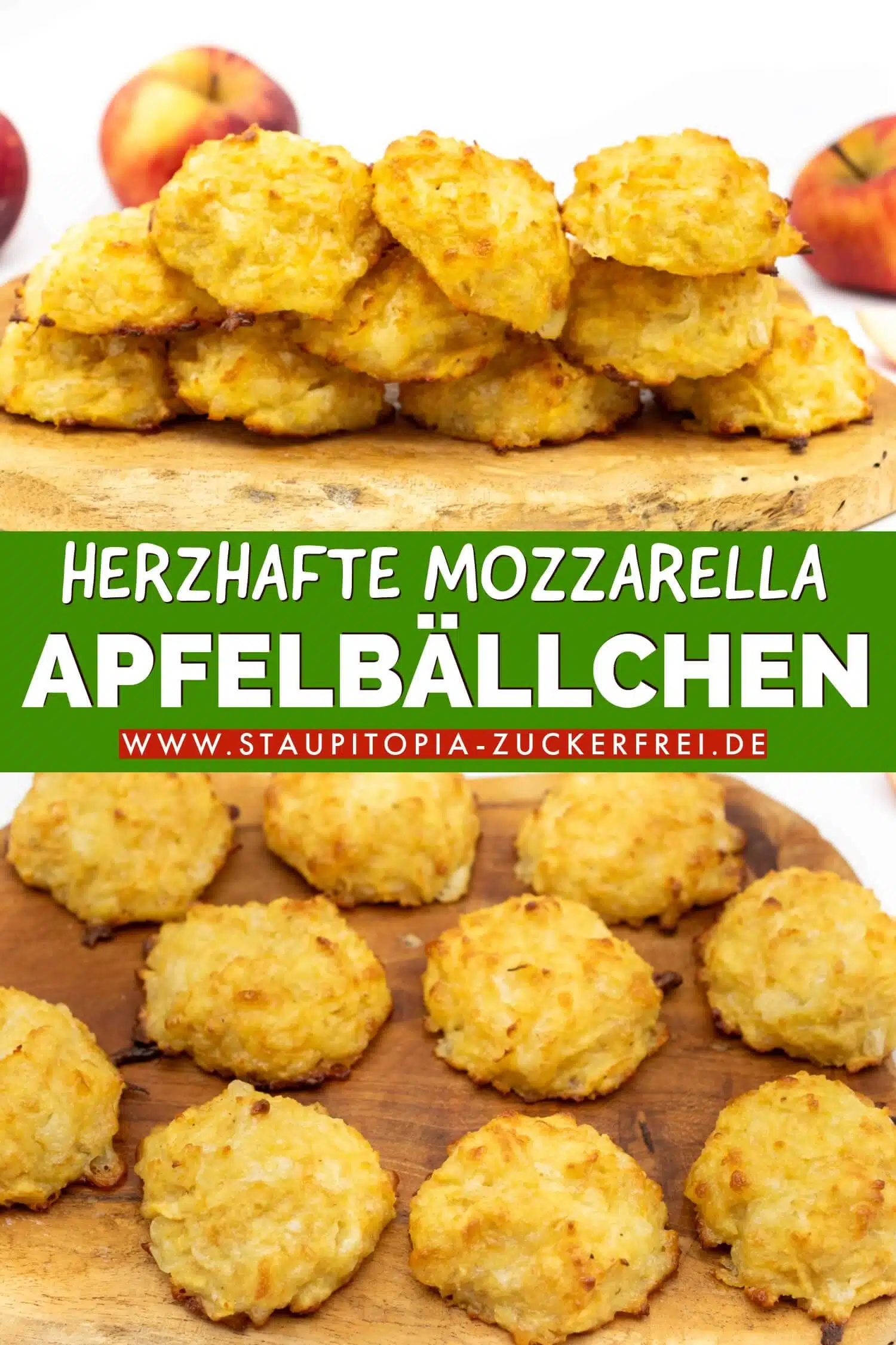 Herzhafte Mozzarella Apfelbällchen Rezept Low Carb