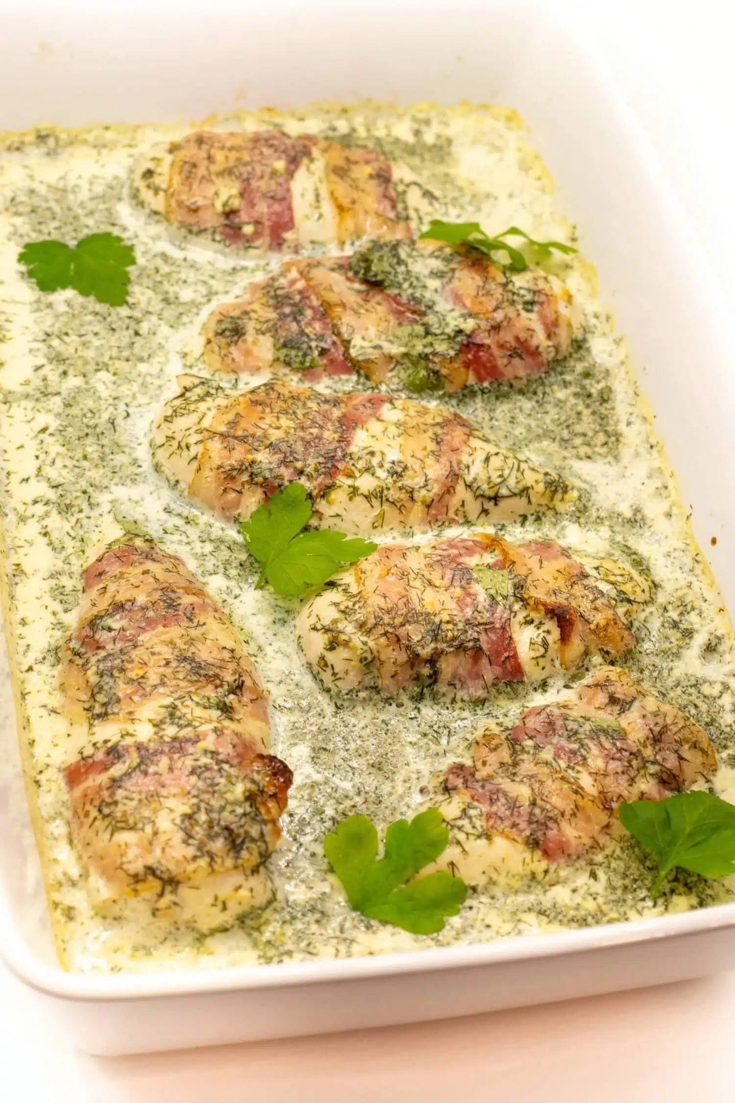 Keto Hähnchen mit Frischkäse und Bacon