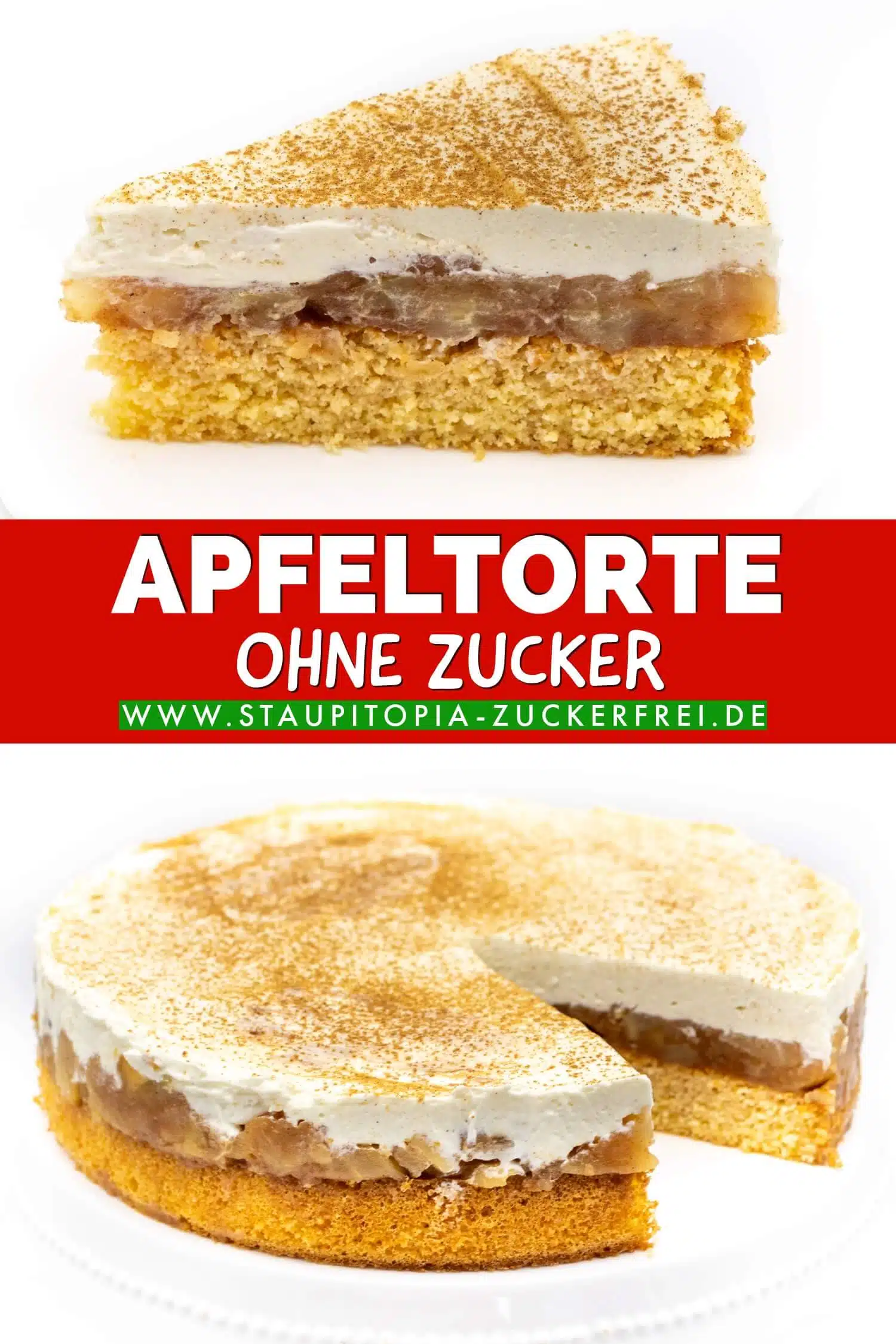 Low Carb Apfeltorte ohne Zucker Rezept