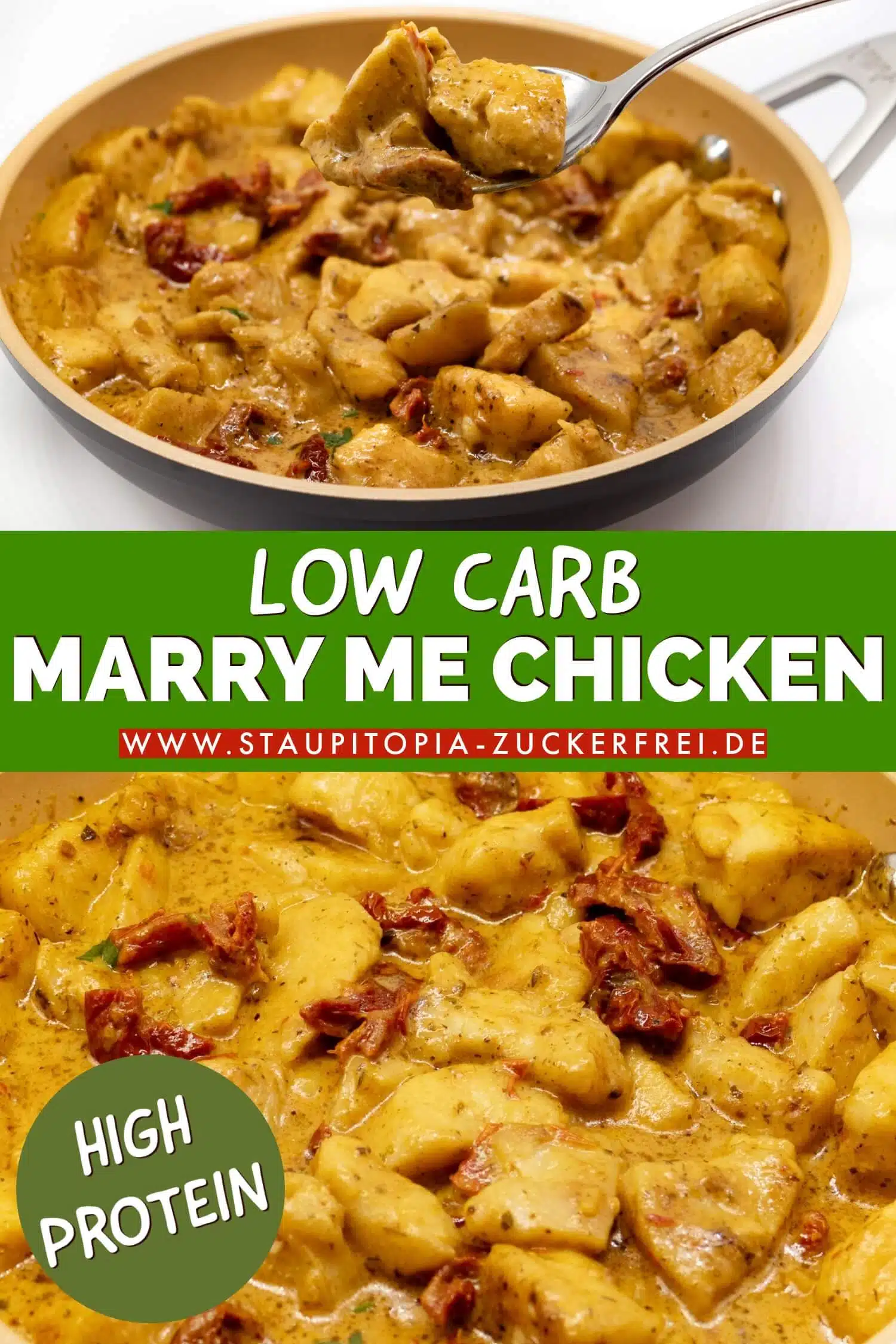 Low Carb Marry Me Chicken proteinreiches Abendessen Rezept