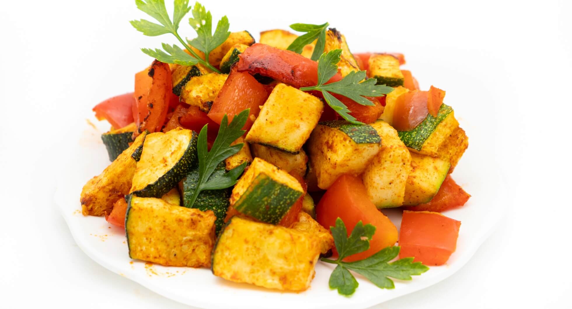 Paprika Zucchini Gemüse aus dem Airfryer Rezept gesund