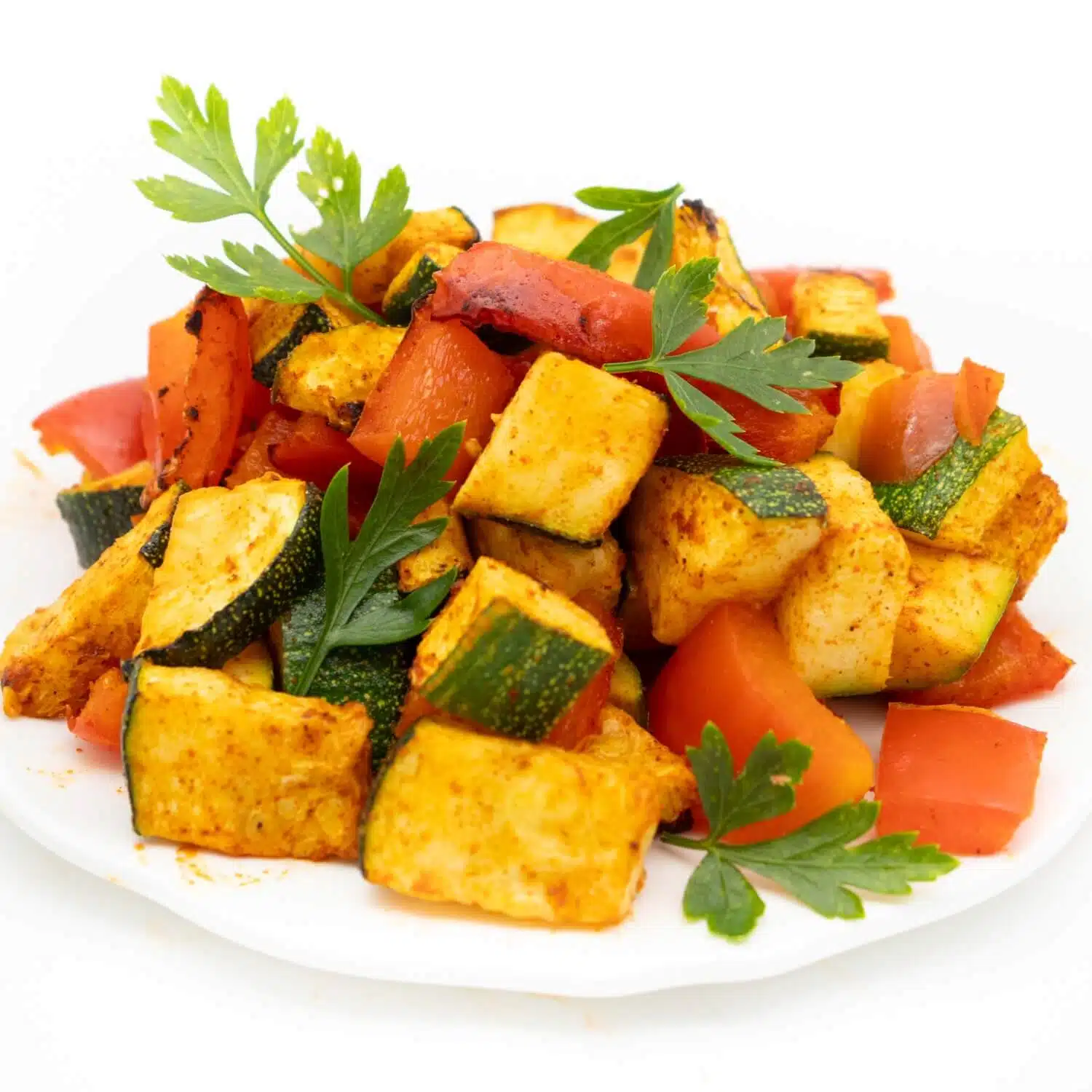 Paprika Zucchini Gemüse aus dem Airfryer Rezept