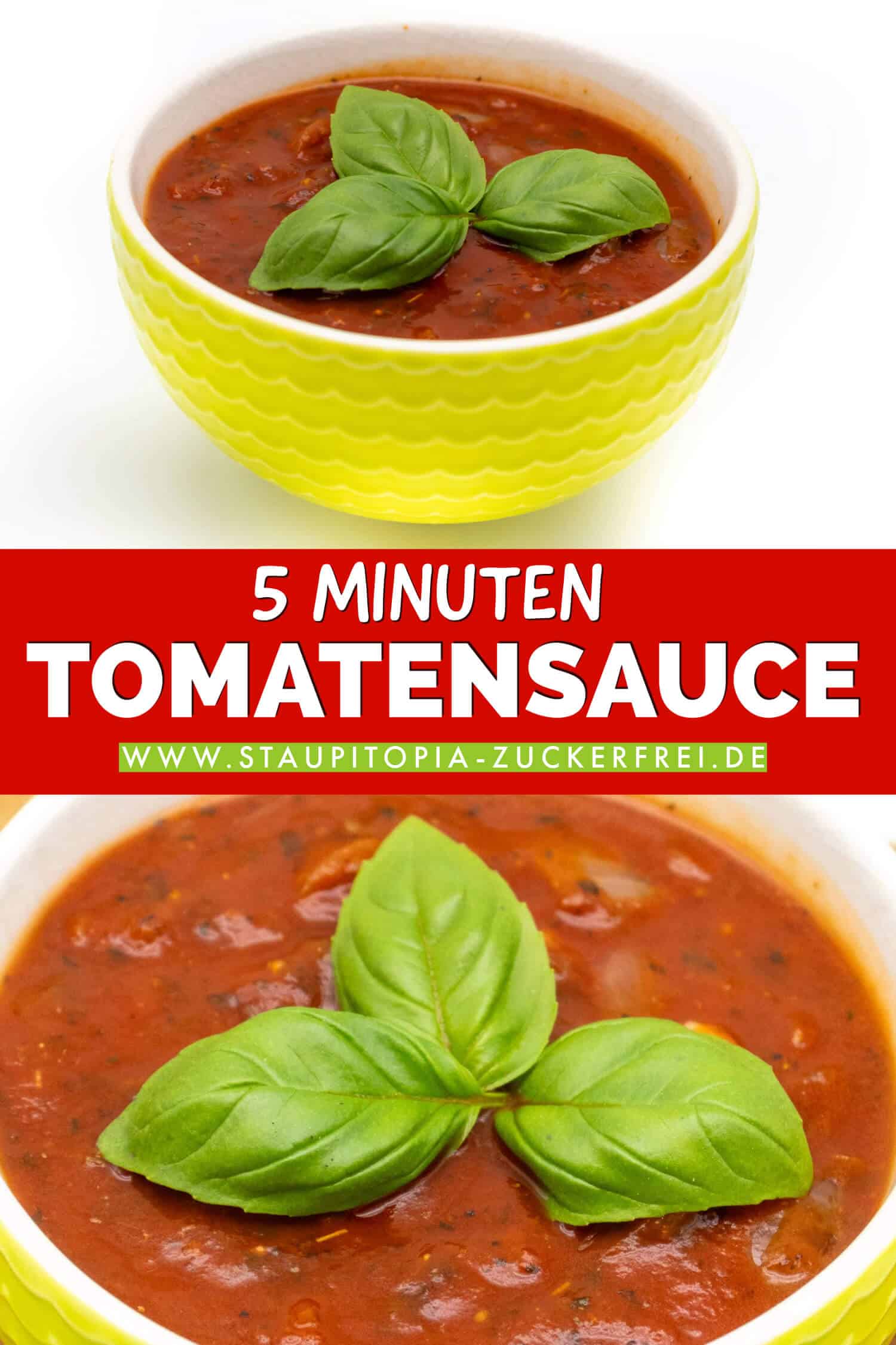 Schnelle Tomatensauce kalorienarm, gesund und Low Carb