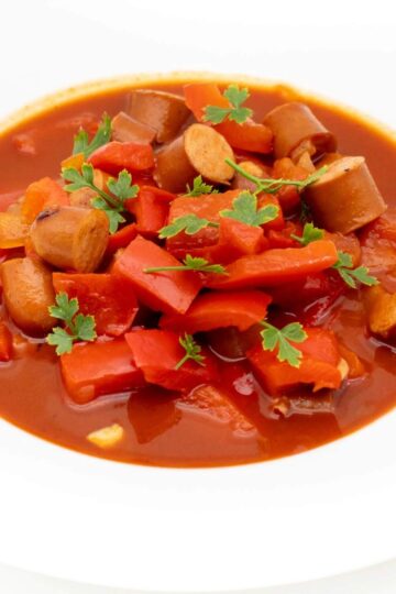 Würstchengulasch Low Carb und kalorienarm Rezept