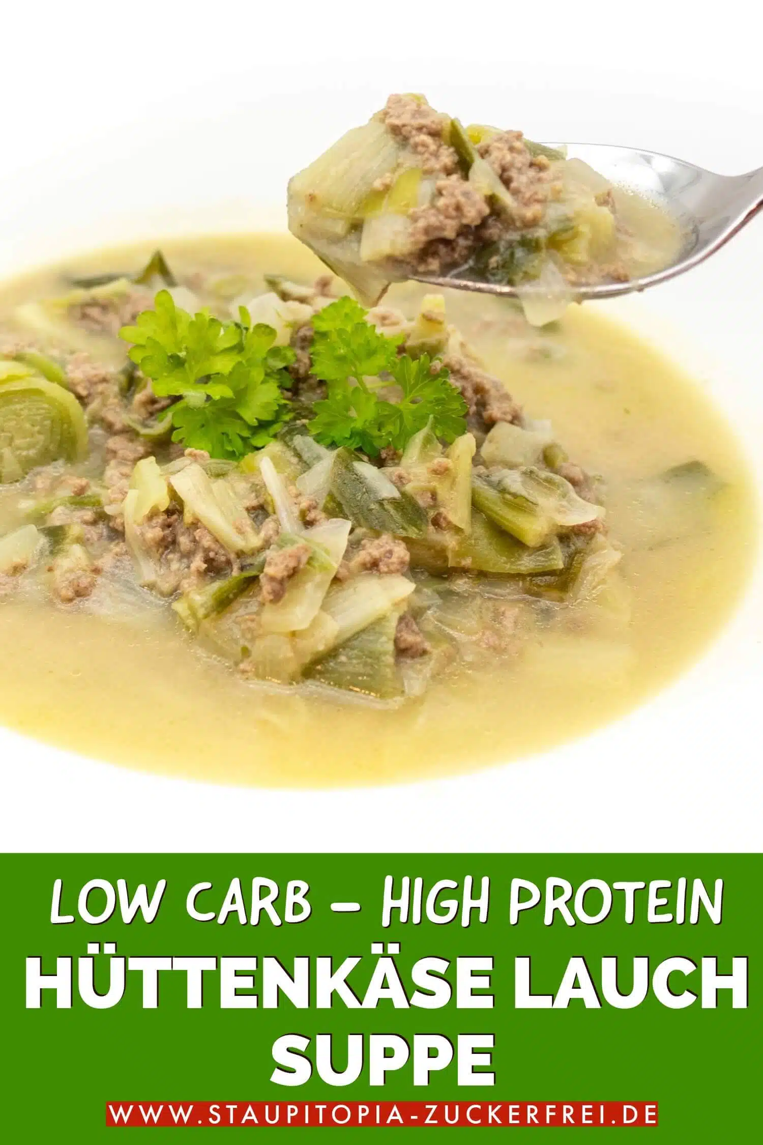 High Protein Hüttenkäse Lauch Suppe Rezept Low Carb