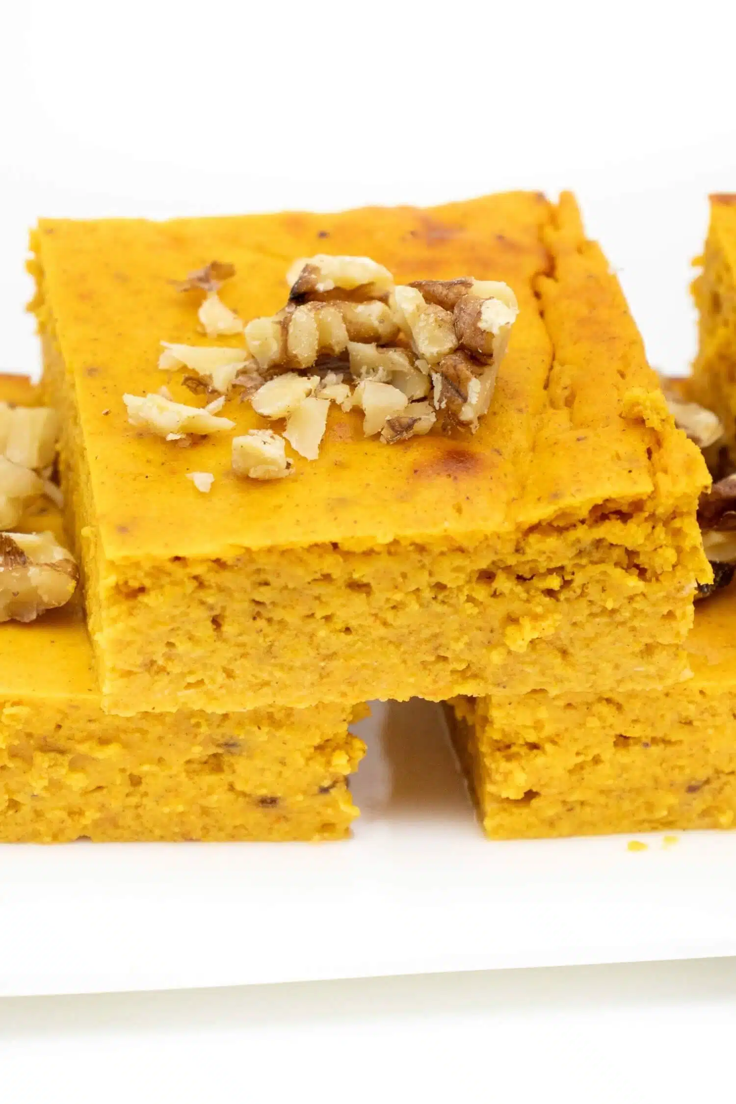 Kürbis Quark Kuchen ohne Zucker