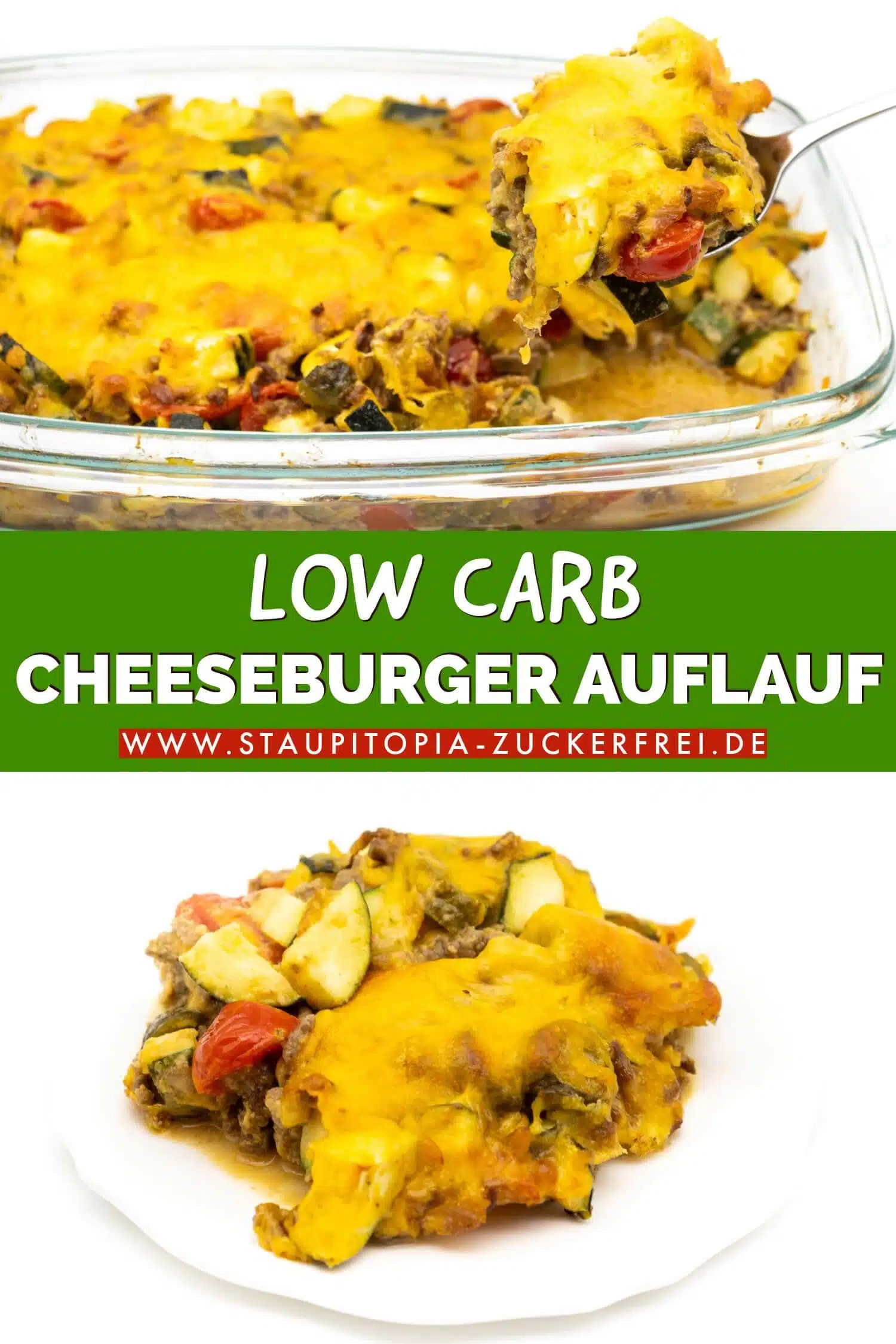 Low Carb Cheeseburger Auflauf ohne Kohlenhydrate Rezept