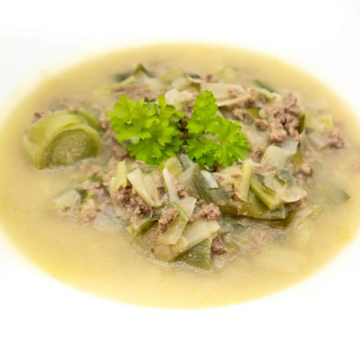Low Carb Hüttenkäse Lauch Suppe Rezept