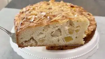 Apfel Mandel Kuchen ohne Zucker: anschneiden