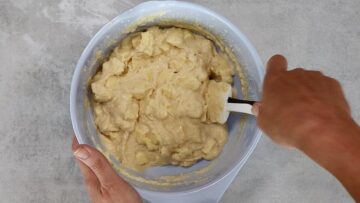 Apfel Mandel Kuchen ohne Zucker: rühren