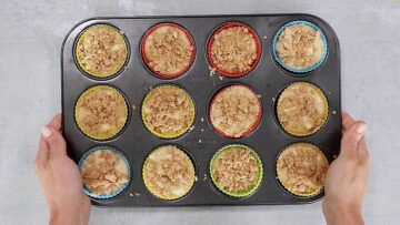 Apfel Streusel Muffins ohne Zucker: Backen