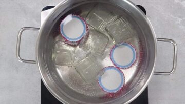 Erdbeer Rhabarber Marmelade ohne Zucker: Auskochen