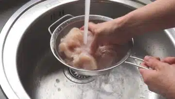 Hähnchenbrust aus dem Backofen: Abwaschen