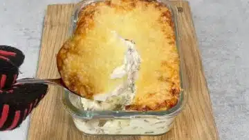 Herzhafter Low Carb Quarkauflauf backen