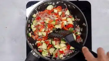 Herzhafter Low Carb Quarkauflauf weiterbraten