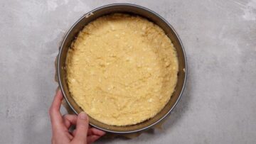 Käse Streuselkuchen ohne Zucker: Rühren