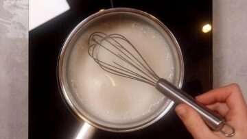 Kokosriegel ohne Zucker: erhitzen