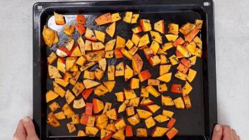 Kürbis aus dem Backofen: Backen