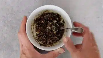 Kürbis aus dem Backofen: Mischen