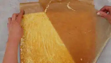 Low Carb Biskuitrolle: Stürzen