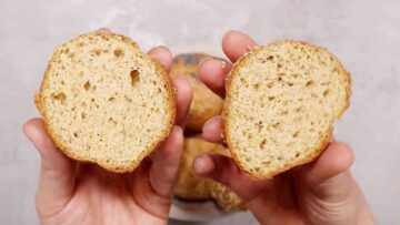 Low Carb Brötchen ohne Ei: Durchschneiden