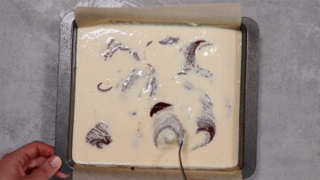 Low Carb Brownie Cheesecake backen