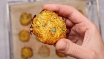 Low Carb Gemüsepuffer aus dem Backofen backen