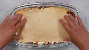 Low Carb Lasagne: Schichten