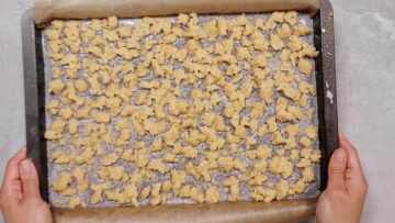 Mohn Streuselkuchen ohne Zucker: Backen