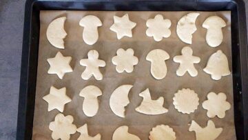 Mürbeteig ohne Zucker: Backen