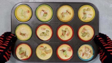 Rhabarber Muffins ohne Zucker: Fertigbacken